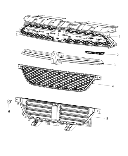 2012 Dodge Dart Grille Diagram