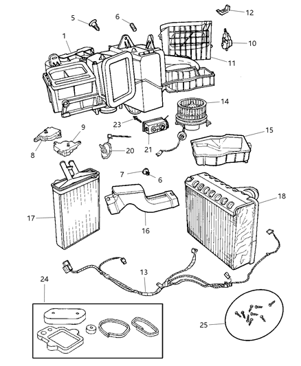 2003 Dodge Intrepid Air Conditioning ATC Unit Diagram