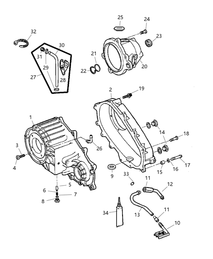 2004 Jeep Grand Cherokee Tube-Oil Pickup Diagram for 5012328AA