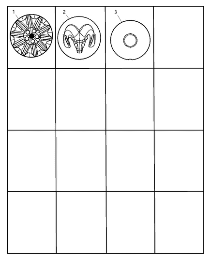 2007 Chrysler Sebring Covers & Center Caps Diagram