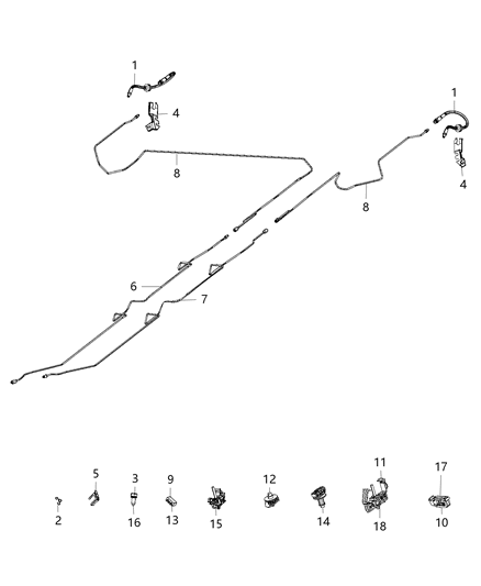 2018 Ram ProMaster 1500 Tube-Brake Diagram for 68134647AA