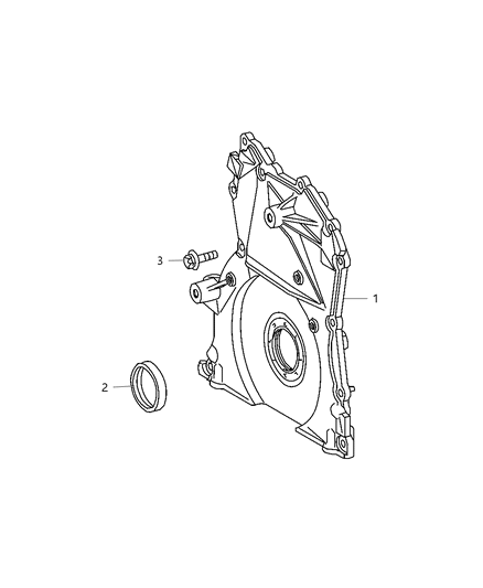 2009 Jeep Grand Cherokee Cover-Timing Case Diagram for 68042699AA