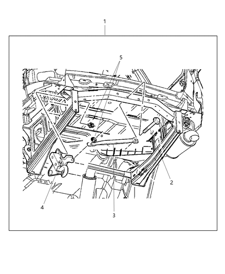 2010 Jeep Commander Hook Kit - Tow - Rear Diagram