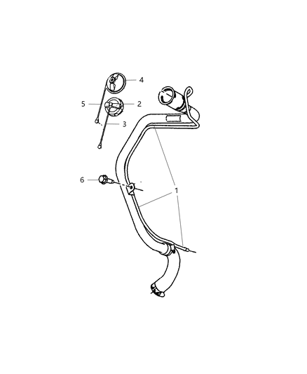 2008 Dodge Caliber Tube-Fuel Filler Diagram for 5270226AE