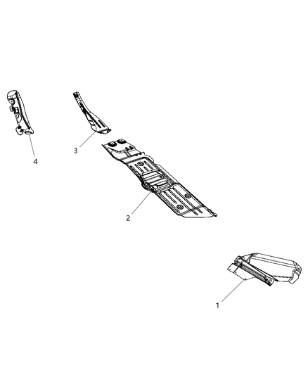 2008 Jeep Commander Underbody Plates & Shields Diagram