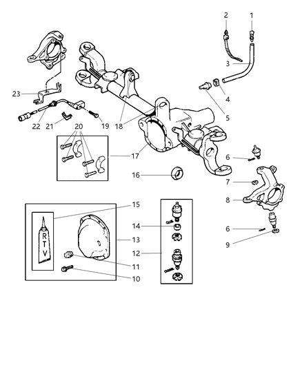 2000 Jeep Grand Cherokee Front Axle Housing Diagram 2