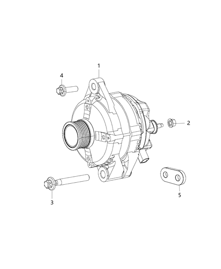 2014 Jeep Cherokee Generator/Alternator & Related Parts Diagram 1