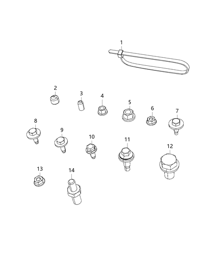 2021 Jeep Wrangler Screw Diagram for 6510847AA