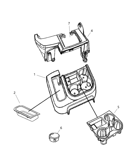 2006 Dodge Ram 2500 Floor Console Diagram