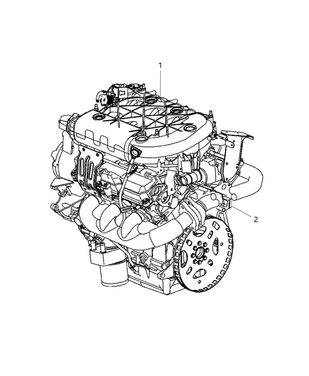 2007 Dodge Avenger Engine Assembly & Identification Diagram 5