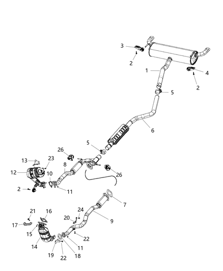 2016 Jeep Cherokee Exhaust System Diagram 3