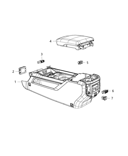 2019 Ram 1500 Plug-Media Hub Diagram for 68330429AC