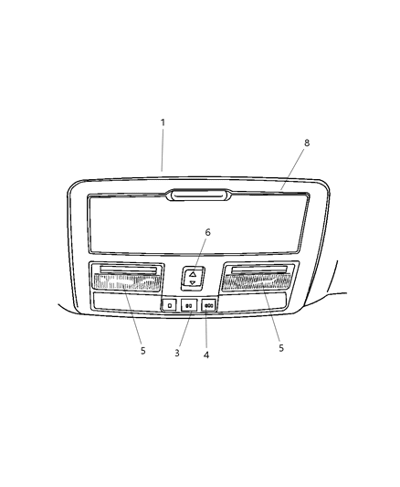 2006 Chrysler 300 Console, Overhead Diagram