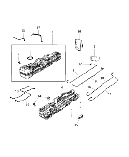 2020 Jeep Wrangler Tank-Fuel Tank Diagram for 68480762AA