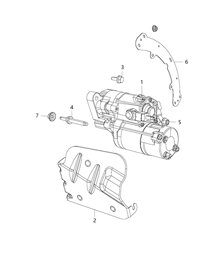 2016 Chrysler 300 Starter & Related Parts Diagram 3