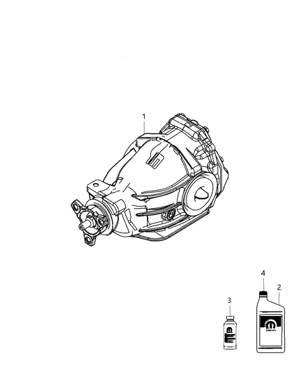 2010 Dodge Challenger Axle Assembly, Rear Diagram