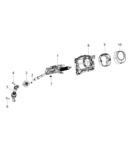 2019 Ram 1500 Column-Steering Diagram for 68254102AB