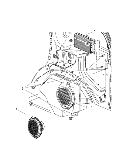 2007 Dodge Nitro Amplifier-Radio Diagram for 5091012AE