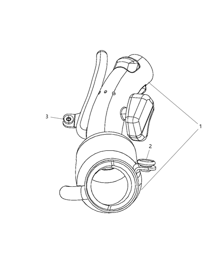 2009 Dodge Grand Caravan Fresh Air Duct Diagram for 4880532AB