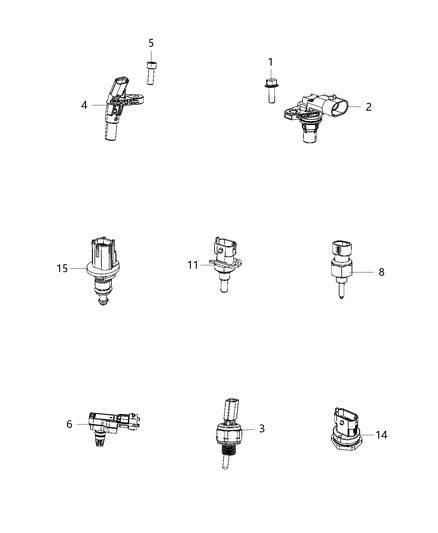 2021 Jeep Wrangler Sensor-COOLANT Temperature Diagram for 68304710AA