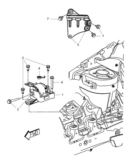 2008 Dodge Caliber Engine Mounting Diagram 28