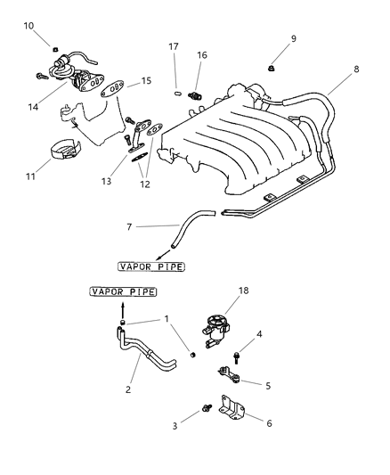 1998 Dodge Avenger EGR System Diagram 2