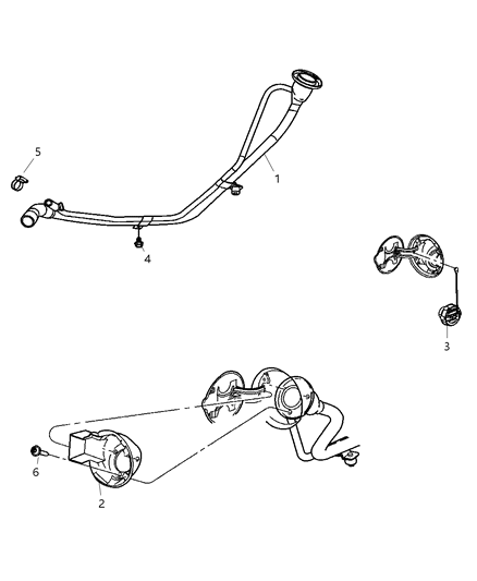 2004 Dodge Durango Tube-Fuel Filler Diagram for 52000428AB