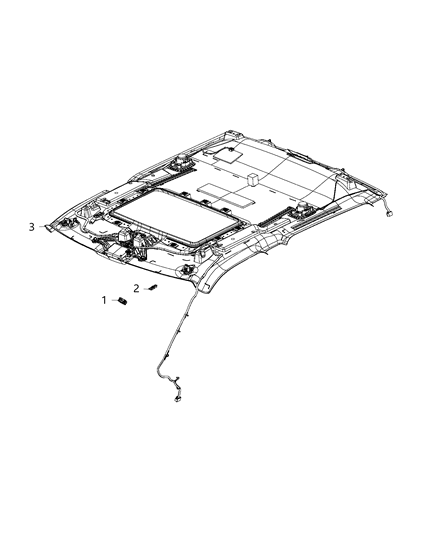 2018 Ram 1500 Switch, Rear Sliding & Sun Roof Diagram