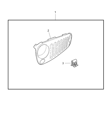 2011 Jeep Wrangler Decor Kit - Grille & Headlamp Diagram