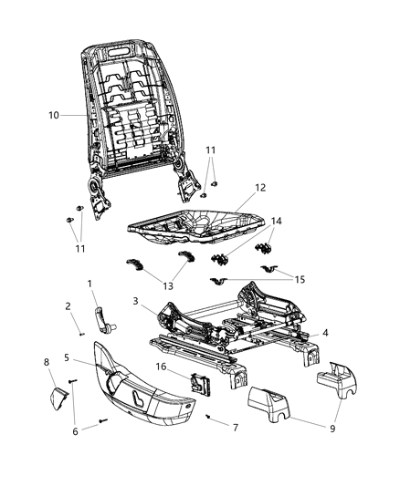 2008 Chrysler 300 Shield-Track Diagram for 1AW77ZJ8AA