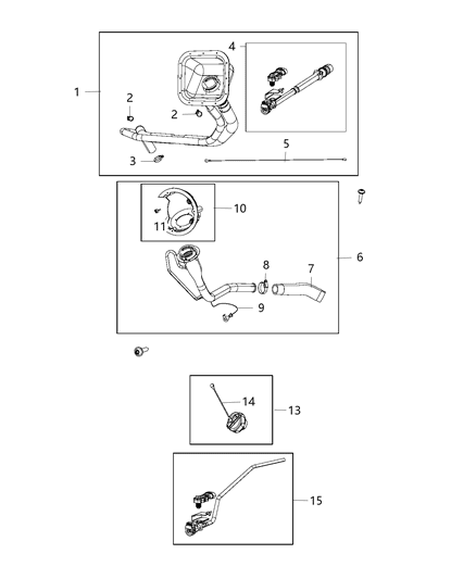 2014 Ram 3500 Tube-Fuel Vapor RECIRCULATION Diagram for 68205033AA