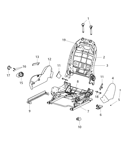 2016 Dodge Dart ADJUSTER-Seat Diagram for 68080787AG