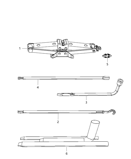 2012 Jeep Wrangler Jack & Storage Diagram