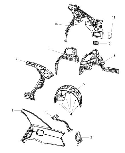 2012 Chrysler 300 Bracket-Speaker Diagram for 68146920AA