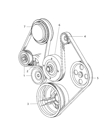 2009 Chrysler Aspen Pulley & Related Parts Diagram 2
