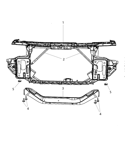 2014 Dodge Avenger Radiator Support Diagram