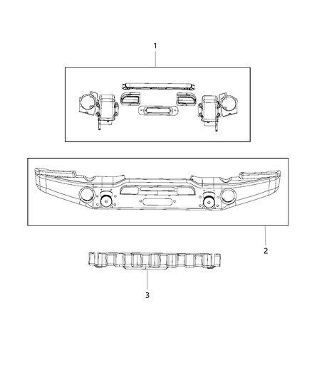 2018 Jeep Wrangler Mounting Kit-Front Bumper Diagram for 68159377AE
