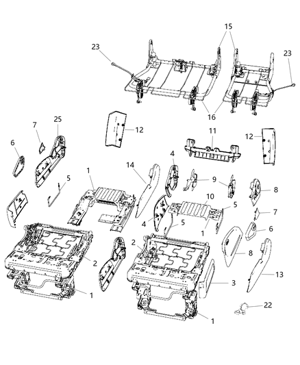 2007 Chrysler PT Cruiser Shield-Seat Belt Anchor Diagram for 1AX101D5AA