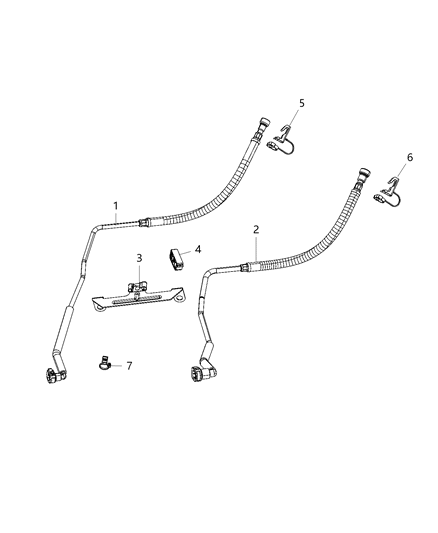 2019 Ram 3500 Cab Chassis Fuel Lines/Tubes, Front Diagram 2