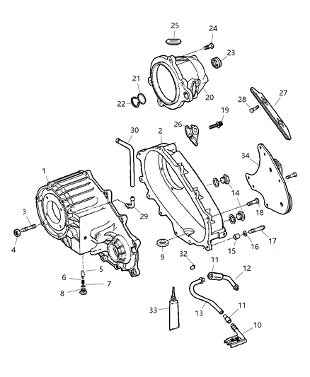 2003 Jeep Grand Cherokee Case & Related Parts Diagram 2