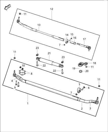 2016 Ram 3500 Tie Rod E-Outer Diagram for 5154992AD