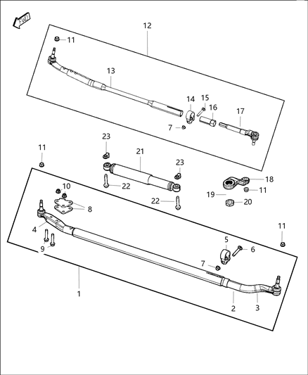 2016 Ram 3500 Link-Steering Diagram for 68369914AA