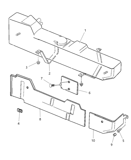 1997 Dodge Ram 3500 Fuel Tank Diagram for 52102025AB