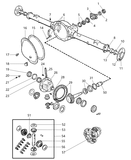 2003 Dodge Durango Axle Diagram for 5083775AA