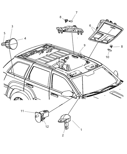 2010 Jeep Grand Cherokee Lamps Interior Diagram