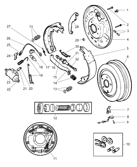 2002 Jeep Wrangler Rear Drum Brakes Diagram