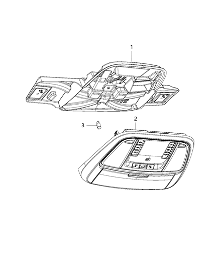 2019 Dodge Charger Console-Overhead Diagram for 6UM22DX9AA