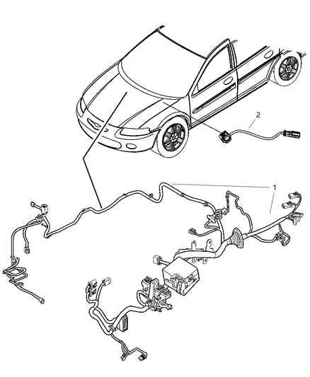 2008 Dodge Avenger Wiring-HEADLAMP To Dash Diagram for 5084492AE