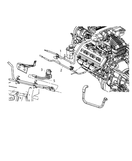 2006 Dodge Ram 1500 Harness-Vapor PURGE Diagram for 52110290AE