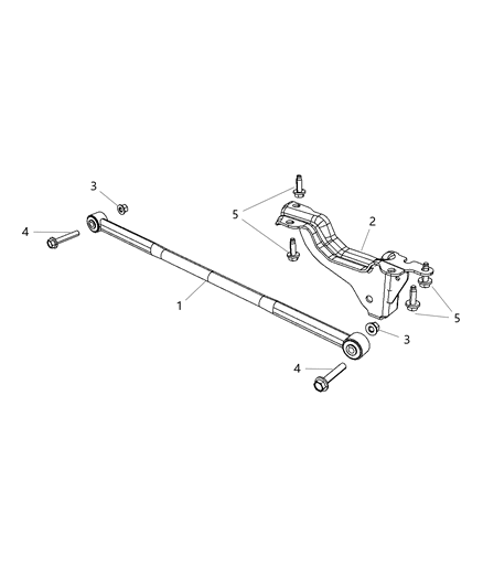 2014 Ram C/V Track Bar, Rear Diagram